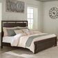 Ashley Covetown King Bed in Dark Brown, , large