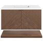 James Martin Vanities Marcello 36" Single Bathroom Vanity in Chestnut with 3 cm White Zeus Quartz Top and Rectangular Sink, , large