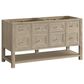 James Martin Vanities Breckenridge 60" Double Bathroom Vanity in Whitewashed Oak with 3 cm Carrara White Marble Top and Rectangular Sinks, , large