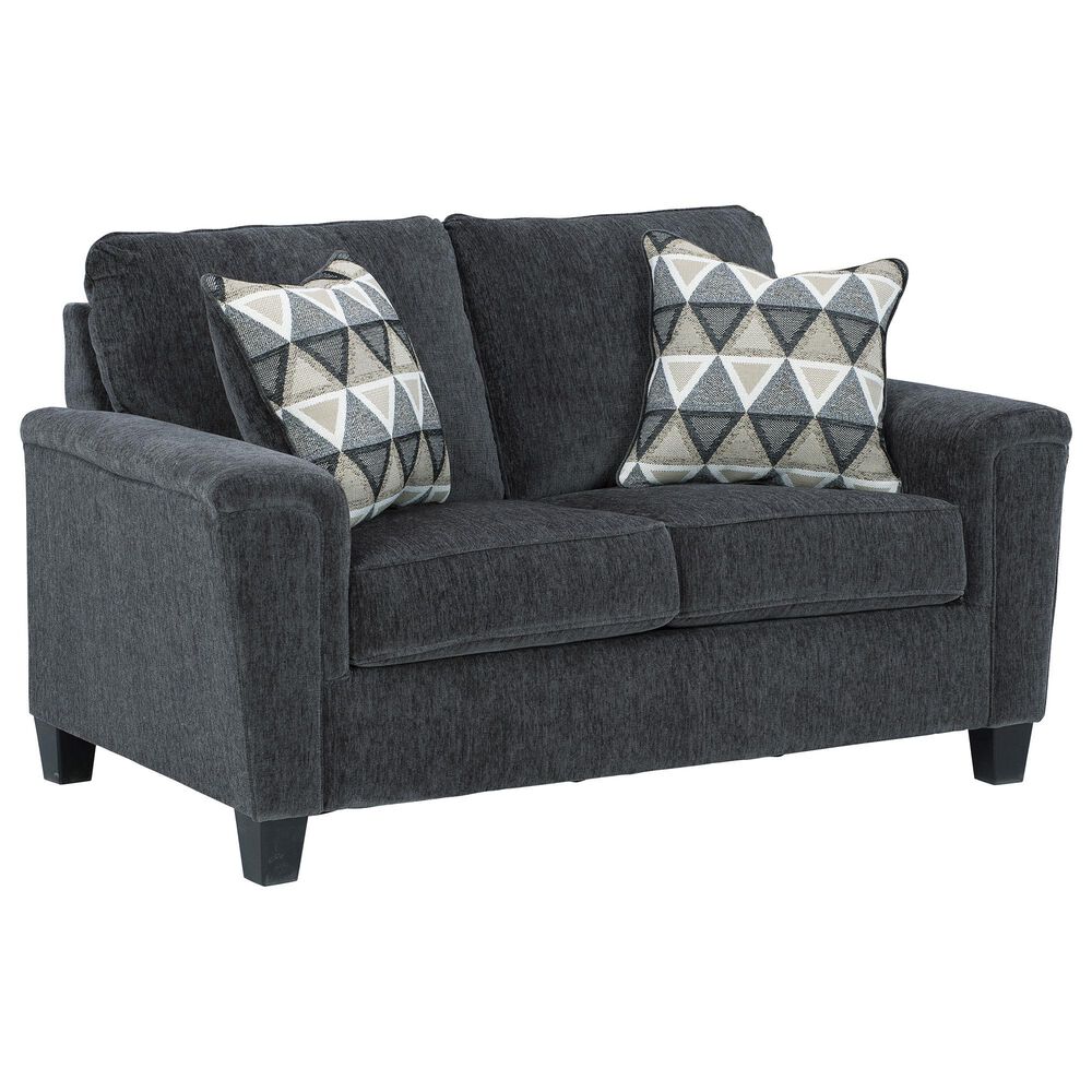 Ashley Abinger Stationary Sofa and Loveseat Set in Smoke, , large