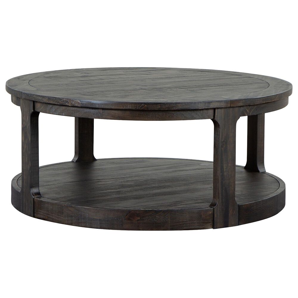 Nicolette Home Boswell Round Cocktail Table with Caster in Peppercorn, , large