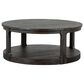 Nicolette Home Boswell Round Cocktail Table with Caster in Peppercorn, , large