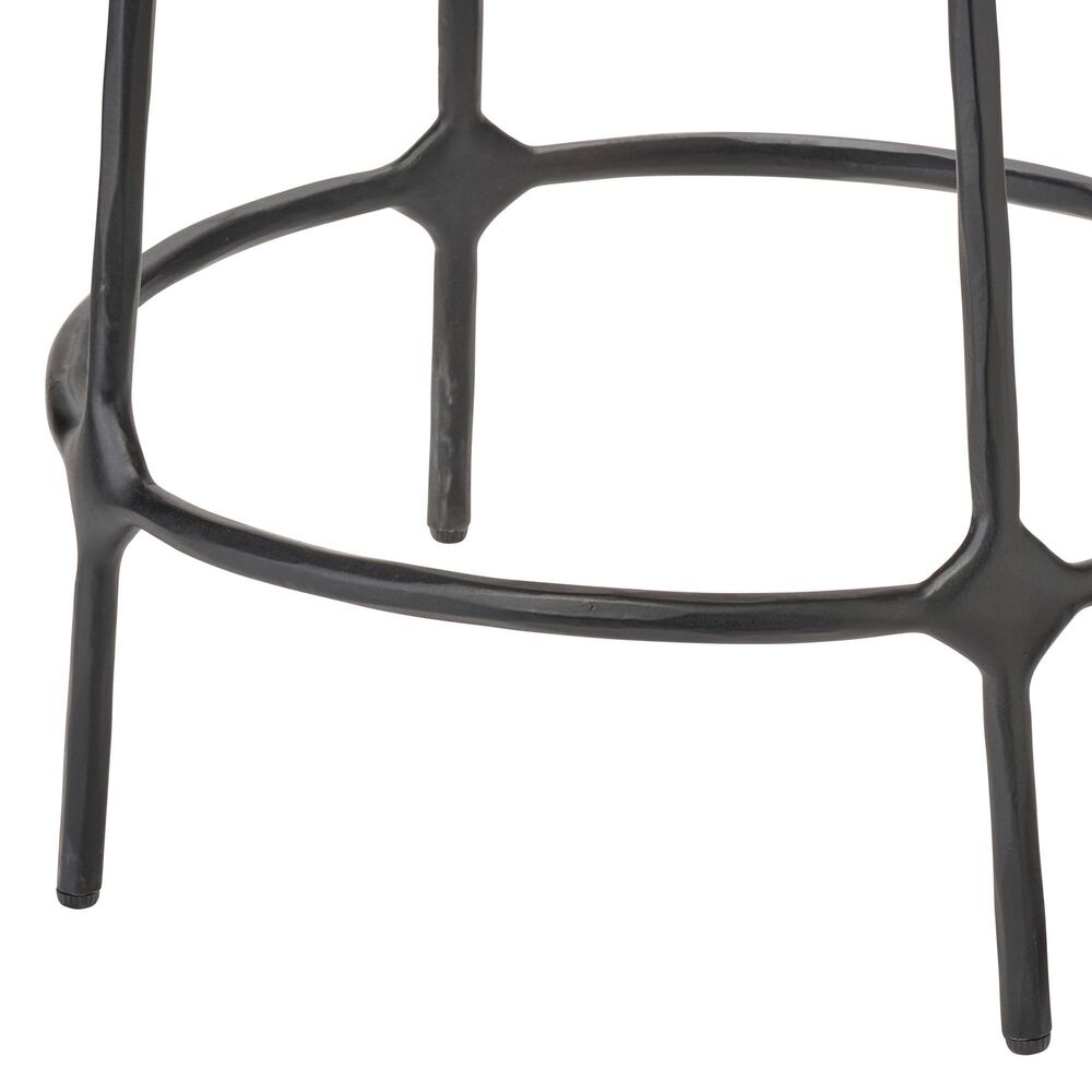 Jamie Young Ashbourne Counter Stool with Beige Upholstery in Black, , large