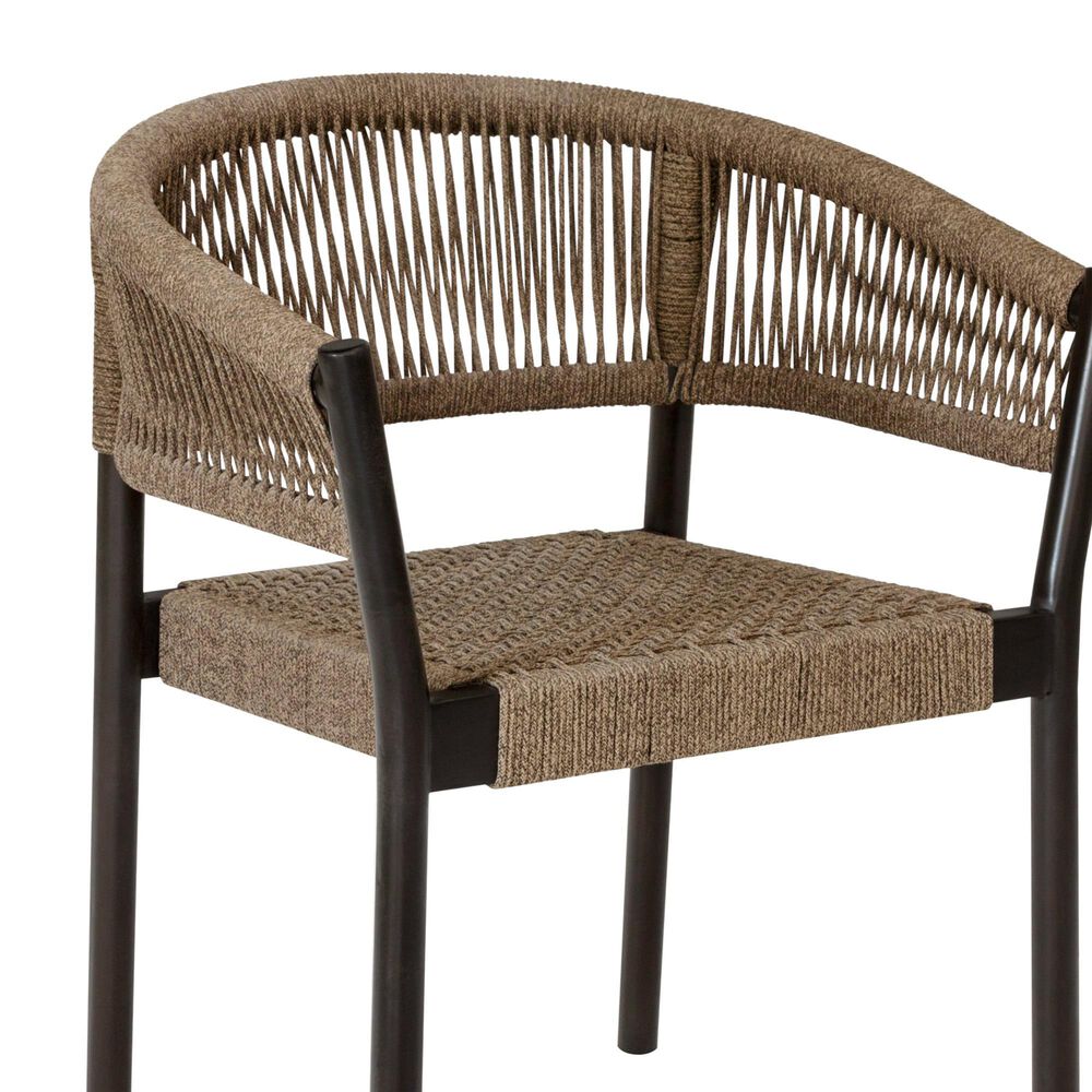 Blue River Doris Outdoor Dining Chair with Truffle Rope Seat in Dark Eucalyptus (Set of 2), , large