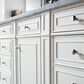 James Martin Vanities Bristol 60" Single Bathroom Vanity in Bright White with 3 cm Carrara White Marble Top and Rectangular Sink, , large
