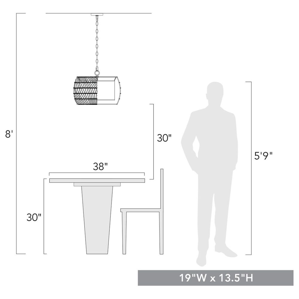 Golden Lighting Everly 4-Light Chandelier in Matte Black, , large