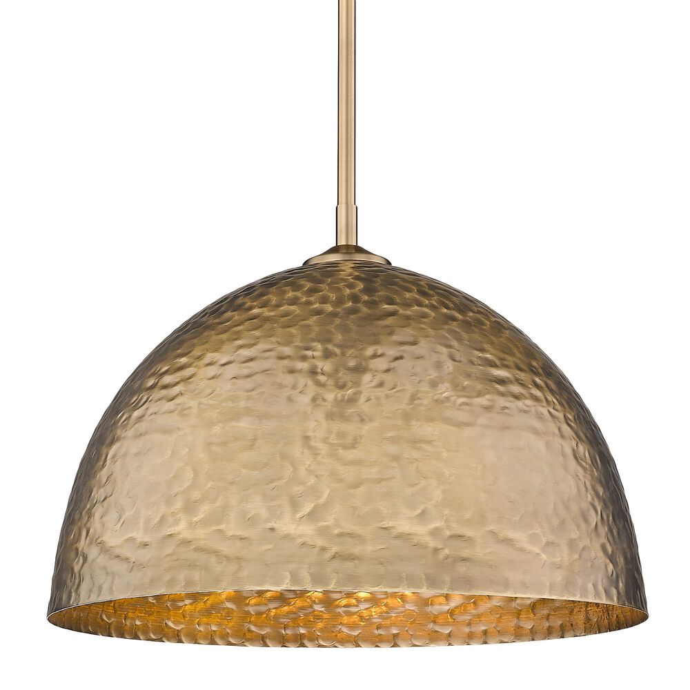 Golden Lighting Shepard 1-Light Large Pendant in Modern Brass, , large