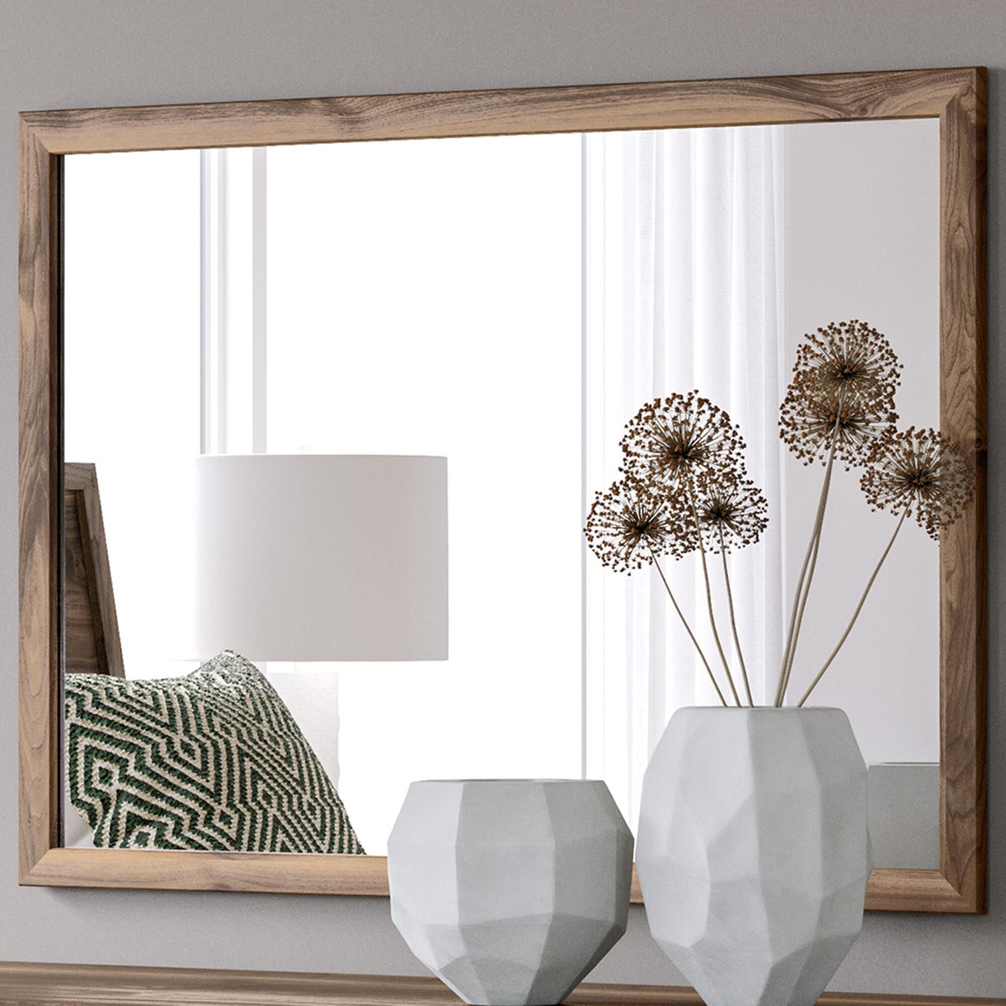 Ashley Chirason Dresser Mirror in Warm Natural Brown