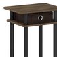 HOMLUX Turn-N-Tube Tall End Table in Columbia Walnut, Black and Dark Brown, , large