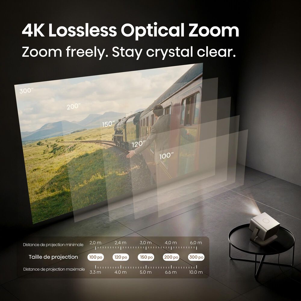 Hisense Triple Laser Mini Projector with 4000 ANSI Lumens in Gray, , large