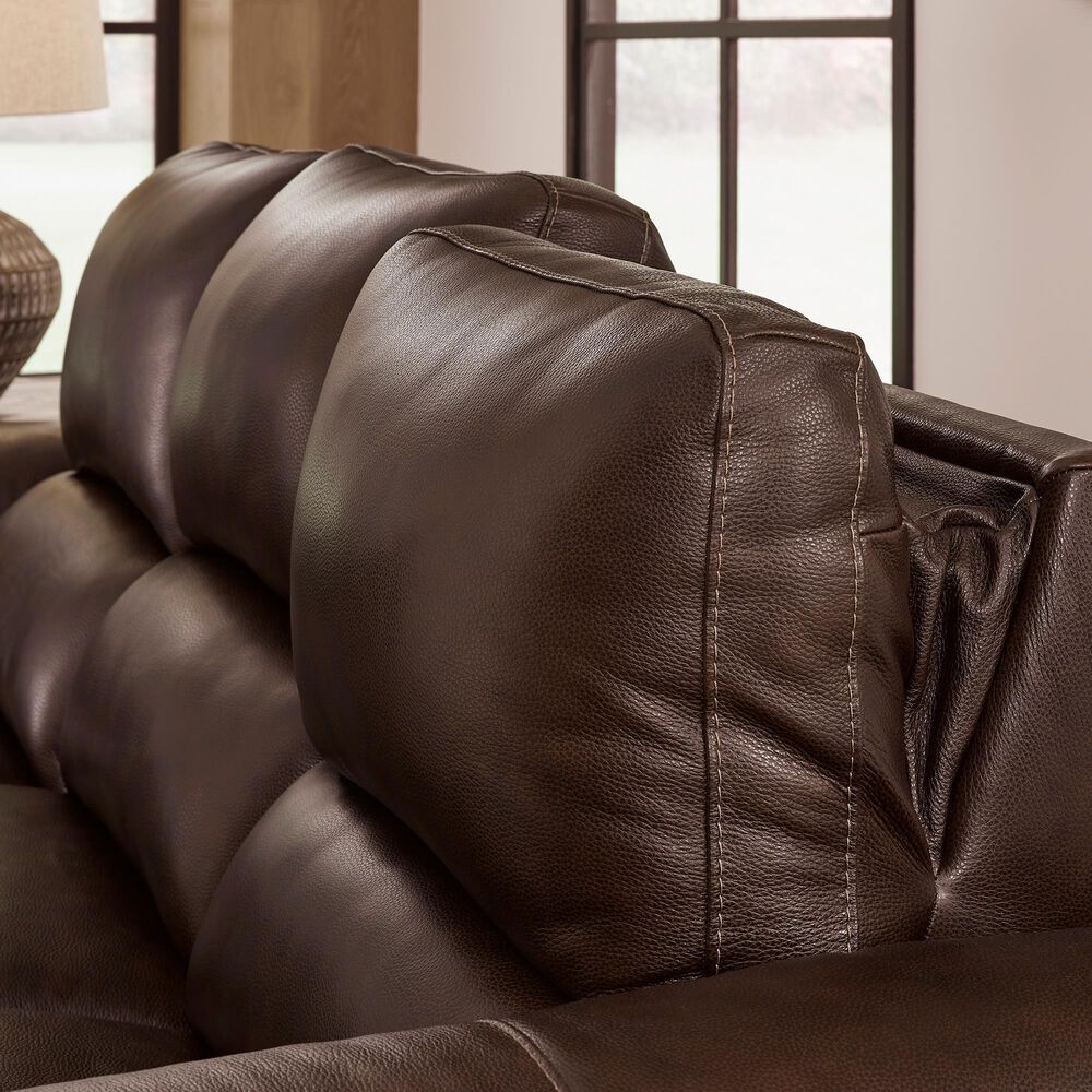 Ashley Alessandro Power Reclining Console Loveseat in Walnut, , large