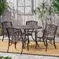 Hearth and Haven Chachere 5-Piece Outdoor Dining Set in Bronze, , large