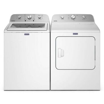 Maytag 4.7 Cu. Ft. Top Load Agitator Washer and 7.0 Cu. Ft. Top Load Electric Wrinkle Prevent Dryer in White, , large