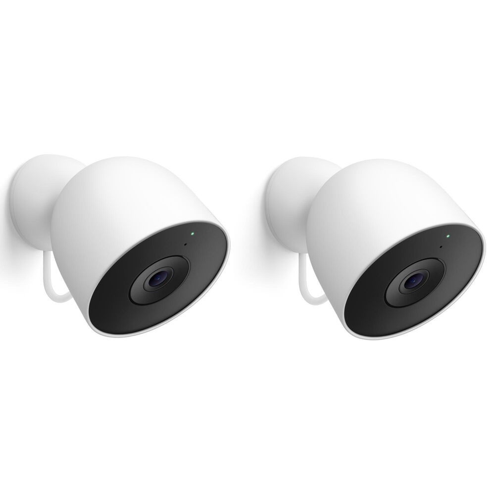Google Nest 2-Pack Outdoor Smart Security Camera in Snow (2rd Gen), , large