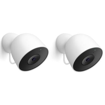 Google Nest 2-Pack Outdoor Smart Security Camera in Snow (2rd Gen), , large