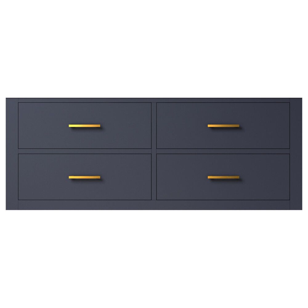Lexora Home Castor 48&quot; Single Bathroom Vanity in Blue with 2 cm White Carrara Marble Top and Rectangular Sink, , large