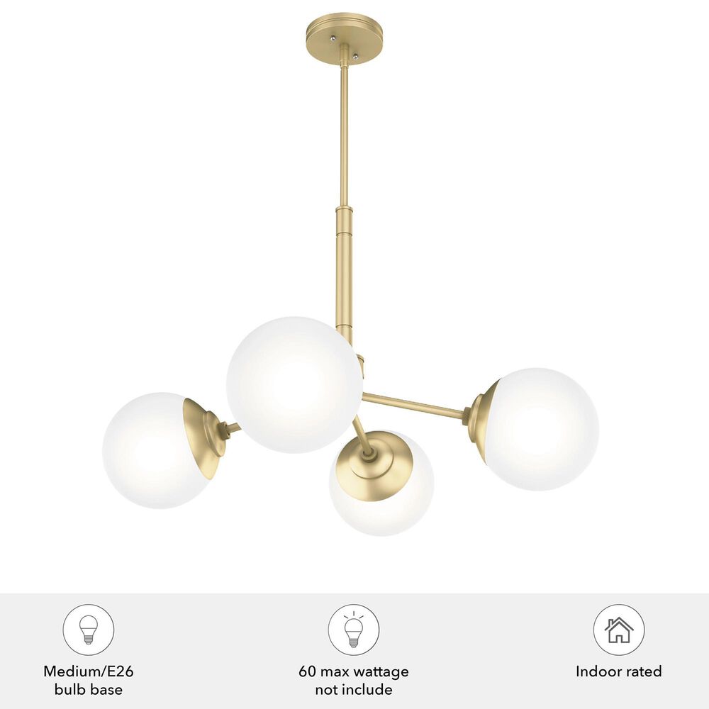 37B Hepburn 4-Light Chandelier in Painted Modern Brass, , large
