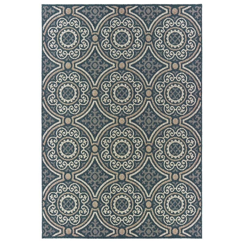Oriental Weavers Latitude 609B 3"3" x 5" Blue Area Rug, , large