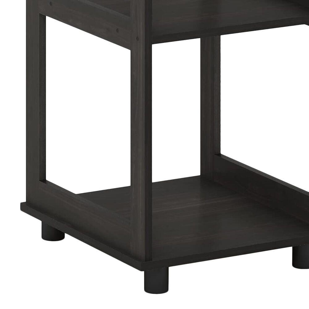 HOMLUX 2-Tier Tall End Table in Espresso, , large