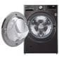 LG 5 Cu. Ft. Front Load Washer and 7.4 Cu. Ft. Gas Dryer Laundry Pair with Pedestals in Black Steel, , large