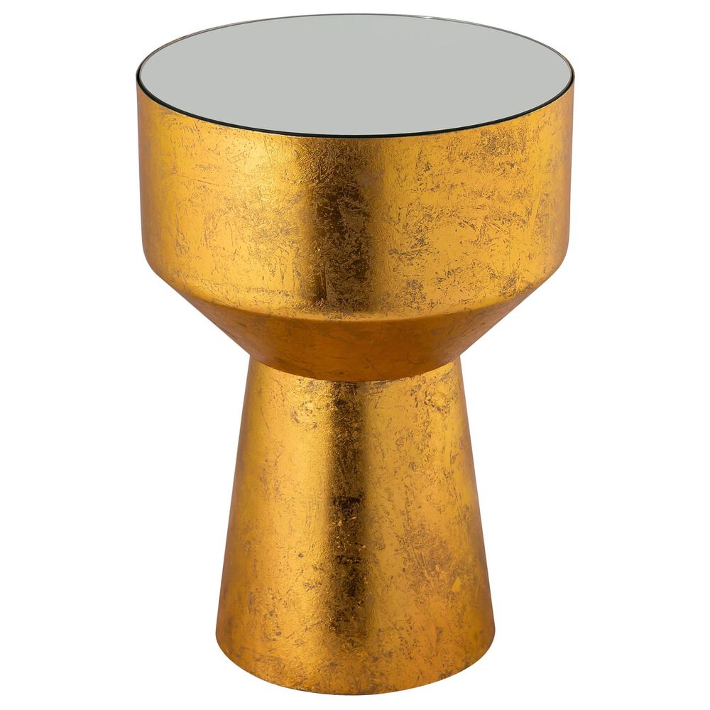 Tov Furniture Mia Handpainted Side Table in Gold, , large