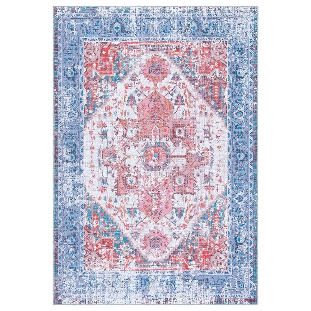 Safavieh Serapi 4" x 6" Rust and Blue Area Rug, , large