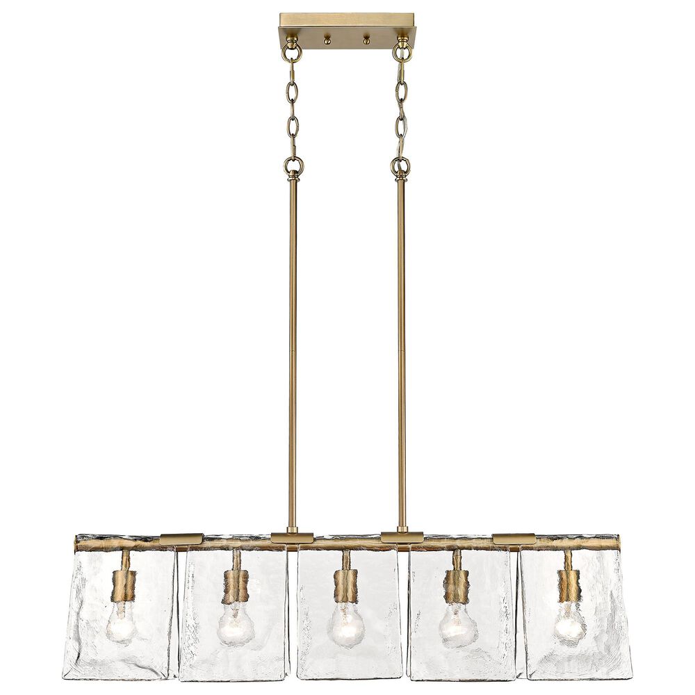 Golden Lighting Serenity 5-Light Linear Pendant in Modern Brass, , large