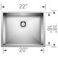 Blanco Precision 22" Single Bowl Kitchen Sink in Satin Polished, , large