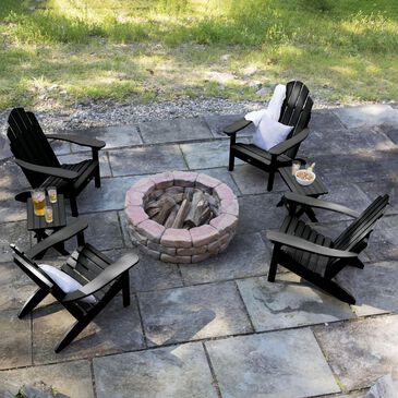 Highwood USA Classic Westport 6-Piece Adirondack Chair Set in Black, , large