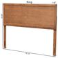 Baxton Studio Alan King Panel Headboard in Ash Walnut, , large
