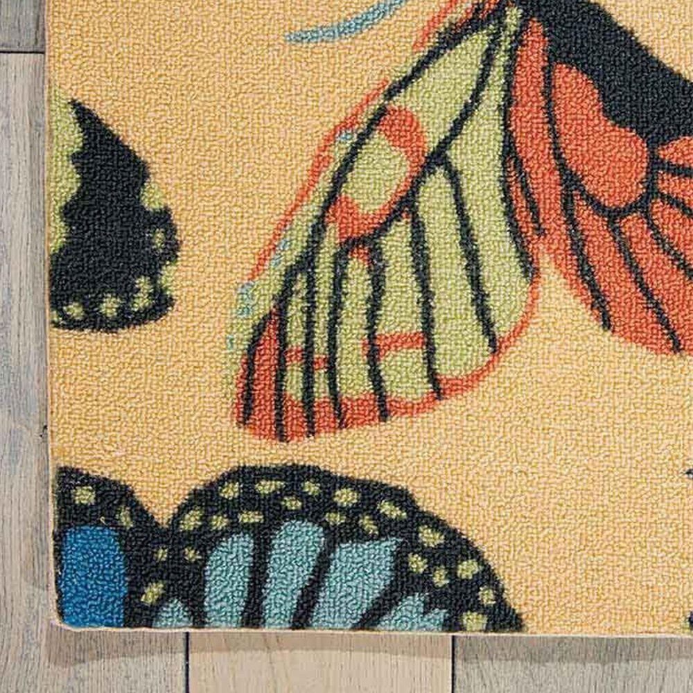 Nourison Home &amp; Garden 10&#39; x 13&#39; Yellow Indoor/Outdoor Area Rug, , large