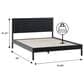 Walker Edison Paris Queen Platform Bed with Reeded Headboard in Blonde, , large