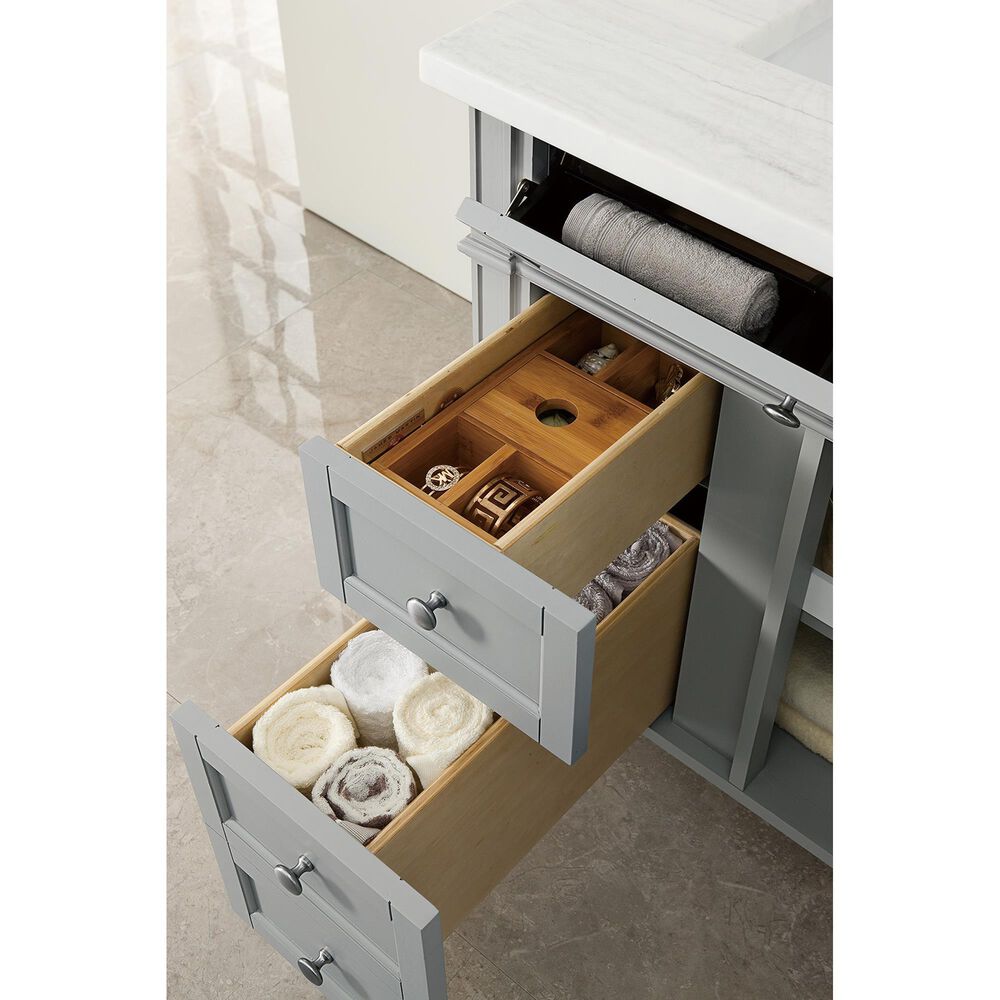 James Martin Vanities Brittany 30&quot; Single Bathroom Vanity in Urban Gray with 3 cm Arctic Fall Solid Surface Top and Rectangle Sink, , large