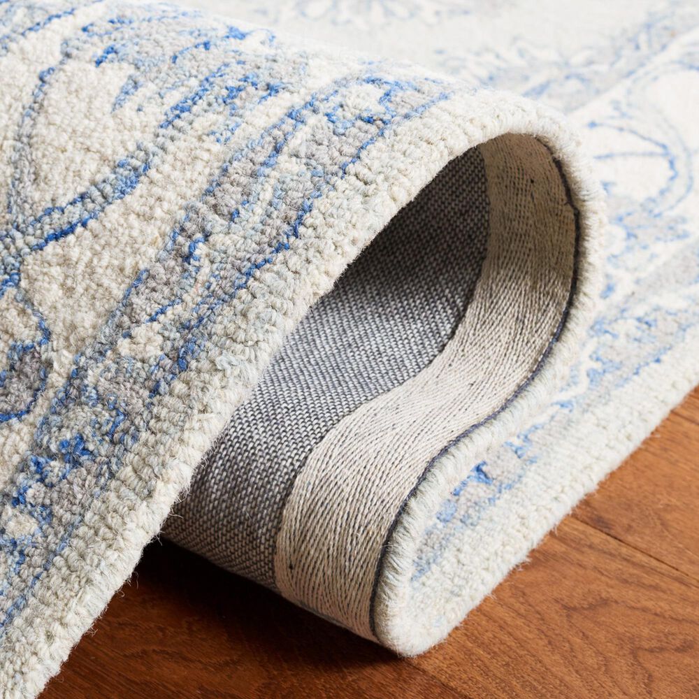 Safavieh Micro-Loop Traditional 10&#39; x 14&#39; Light Blue and Ivory Area Rug, , large