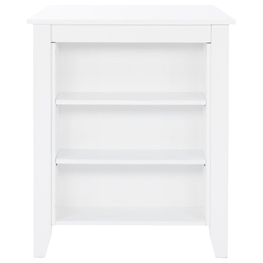 Linon Home Decor Mayfair Counter Height Space Saving Table in White - Table Only, , large