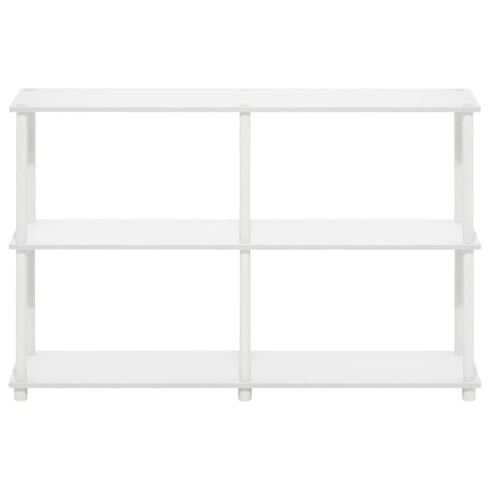 HOMLUX Turn-N-Tube 3-Tier Double Size Storage Display Rack in White, , large