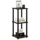 HOMLUX 2-Tier End Table in Columbia Walnut and Black (Set of 2), , large