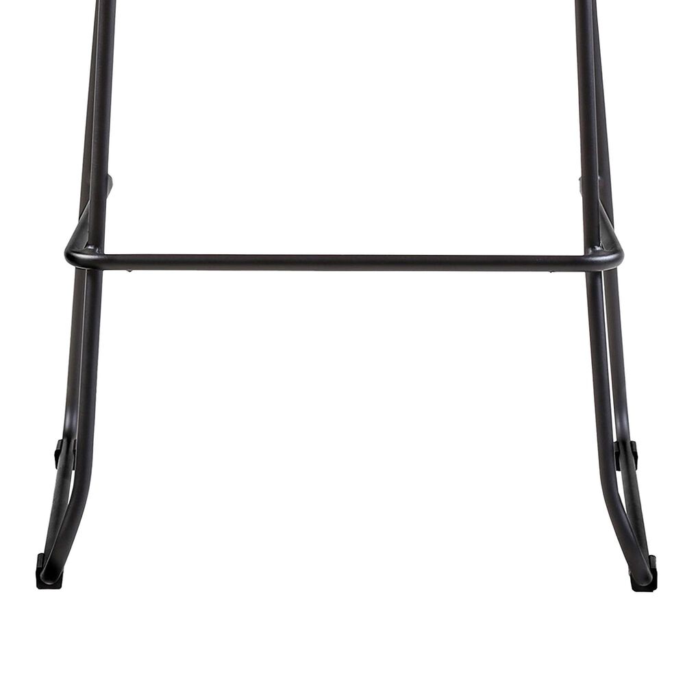 Blue River Shasta Patio Bar Stool with Brick Red Rope Seat in Black (Set of 2), , large