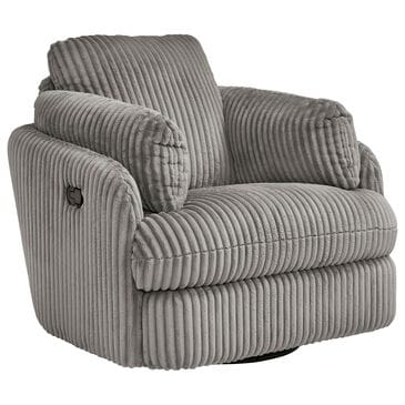 Ashley Tie-Breaker Manual Swivel Glider Recliner in Fog, , large