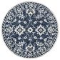 Safavieh Micro-Loop 5" Round Navy and Taupe Area Rug, , large