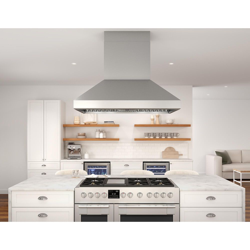 Zephyr Titan 54" Externally Vented Island Range Hood with TruHue in Stainless Steel, , large
