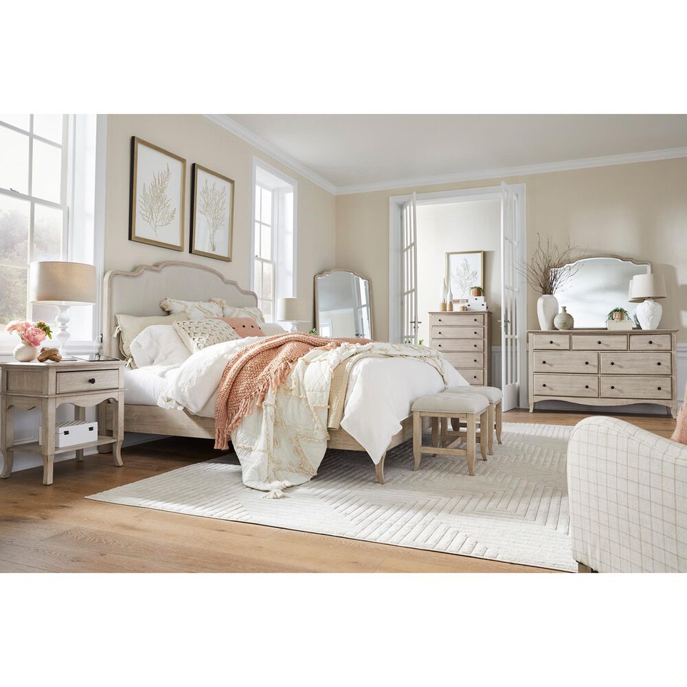 Riva Ridge Provence 5 Drawer Chest in Linen with Valet Rod, , large