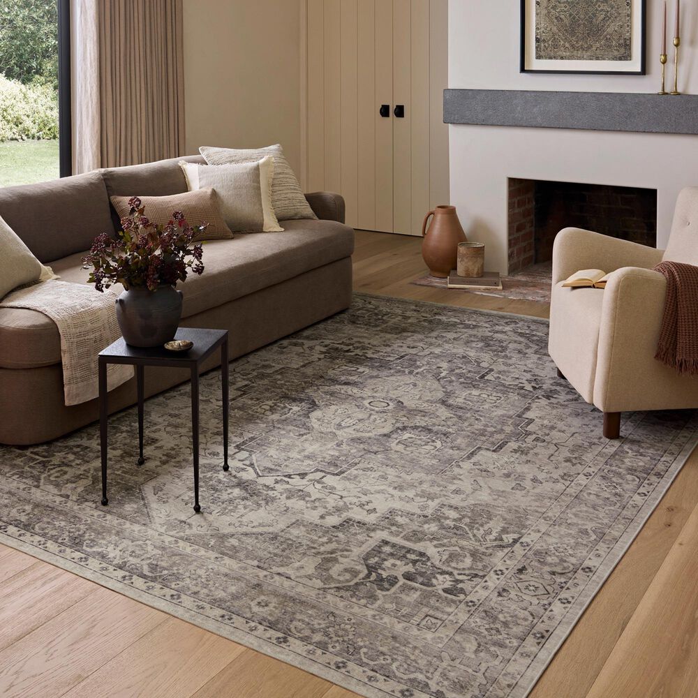 Amber Lewis x Loloi Josie 9&#39; x 12&#39; Silver and Natural Area Rug, , large