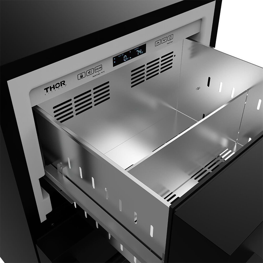 Thor Kitchen Gordon Ramsay 24" Undercounter Freezer in Black, , large