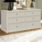 Richlands Furniture Soren 4-Drawer Dresser with Queen Convertible Bed in Whitewash, , large