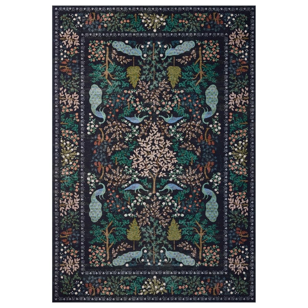 Loloi Canopy Peacock Forest Charcoal 3"9" x 5"9" Area Rug, , large