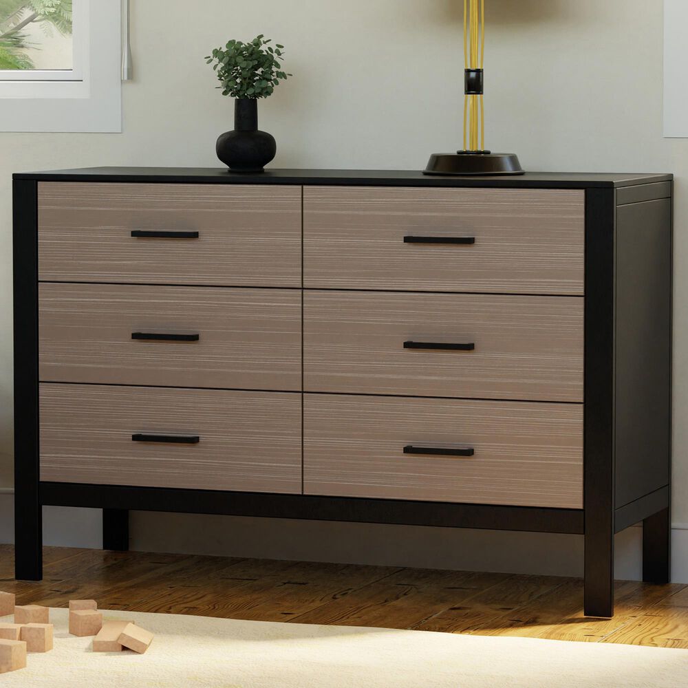 New Haus Radley 6Drawer Dresser in Ebony and Coastwood NFM