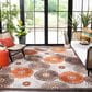 Safavieh Cabana CBN676C 8" x 10" Beige and Orange Indoor/Outdoor Area Performance Rug, , large