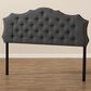 Baxton Studio Aurora King Upholstered Headboard in Dark Grey, , large