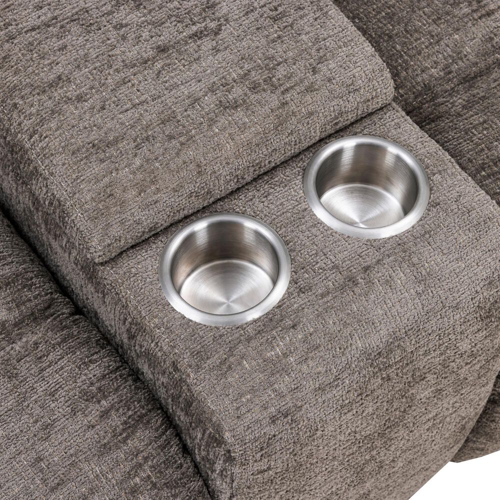 Simeon Collection Buster Manual Reclining Console Loveseat in Cabot Stone, , large